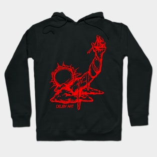 Sun God (Red) - Deuby Art Hoodie